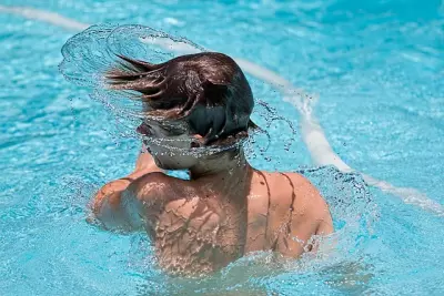 Spielen im Wasser. Freizeitpark Canevaworld